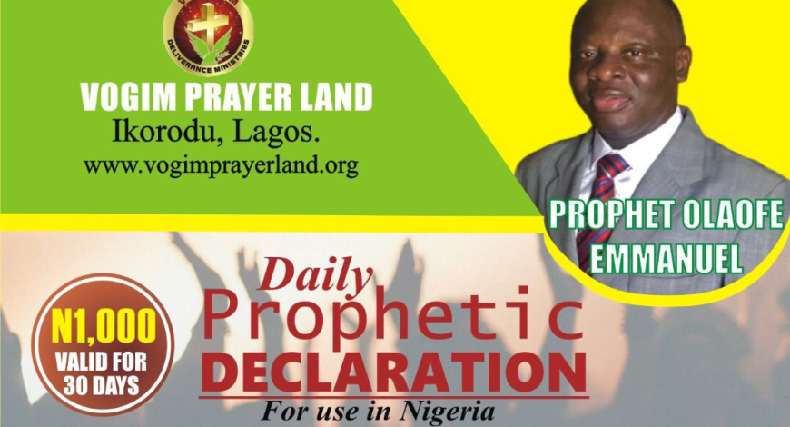 Daily Prophetic Declaration