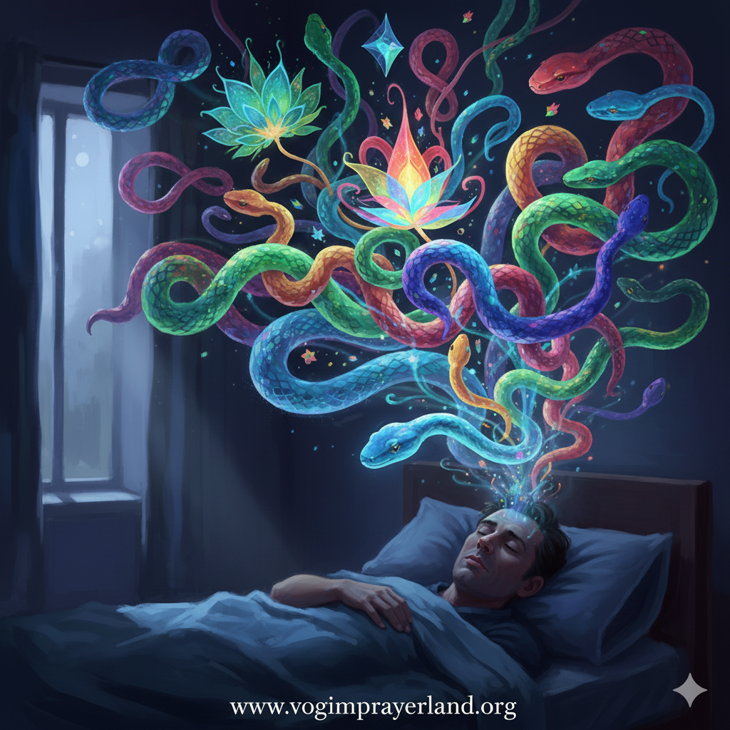 dreaming of colorful snakes